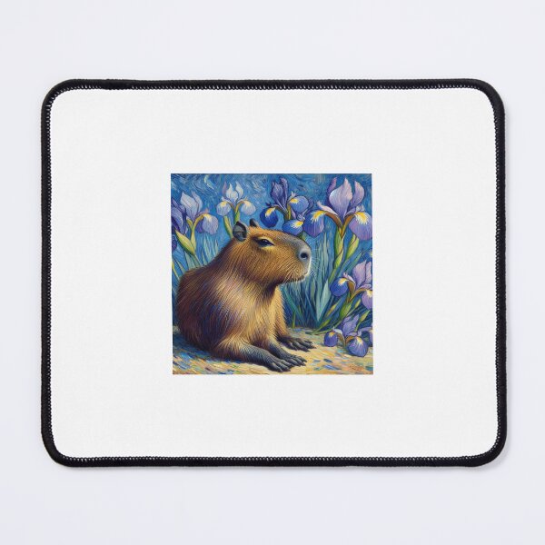 Item preview, Capybara ft. Van Gogh-Irises10 designed and sold by Capybara Art Lover.