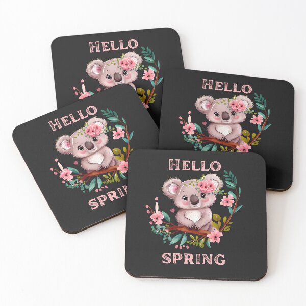 Item preview, Cute Floral Koala Bear Hello Spring designed and sold by AlienOccupation.
