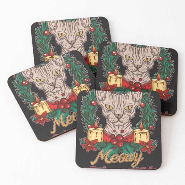 Item preview, Santa Sphynx Hairless Cat Lovers Christmas Gift  designed and sold by qzoypyyxd.