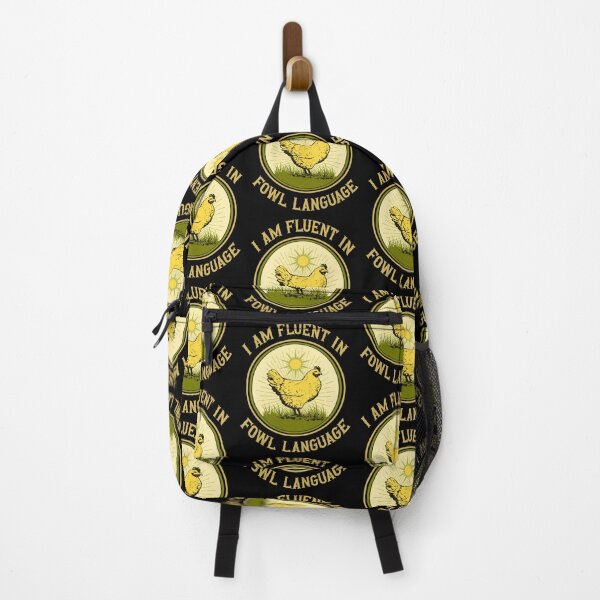 Item preview, Funny Chicken Lover Pun I Am Fluent In Fowl Language Country Core Farm Life designed and sold by Bad Kitty Designz.