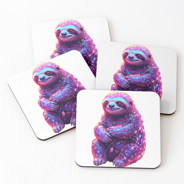 Item preview, Irridescent pink amazon sloth  designed and sold by LevCreates.