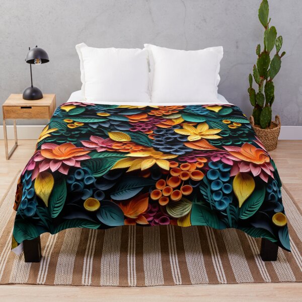 Item preview, Multicolor Aesthetic 3D Style Foliage Pattern designed and sold by mondmakes.