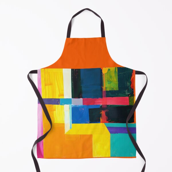 Item preview, Geometric Vibrance- Bold and Abstract Composition with Visible Brush Strokes designed and sold by OlfactoART Studio.