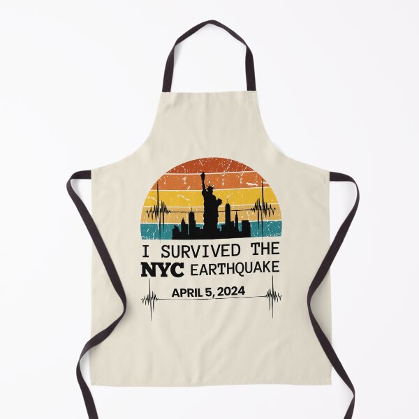 Item preview, I Survived the NYC Earthquake April 5, 2024 Memorabilia, New York City Skyline Statue of Liberty, Vintage Distressed Retro Sunset designed and sold by moproconcepts.