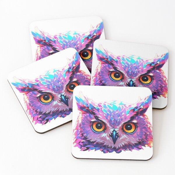 Item preview, Purple owl face  designed and sold by LevCreates.
