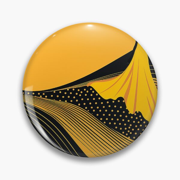 Item preview, Vibrant Fashion Illustration: Elegant Woman in Yellow Dress - Bold Black & Amber Background designed and sold by PaintbrushPlace.