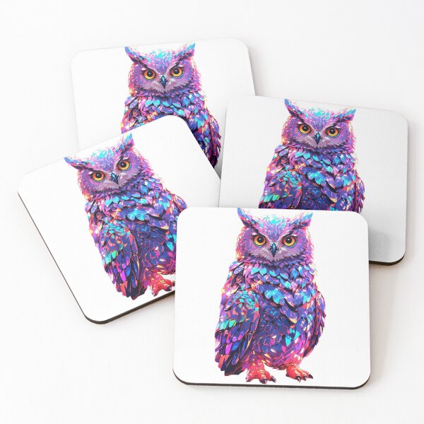 Item preview, Psychedelic purple owl designed and sold by LevCreates.