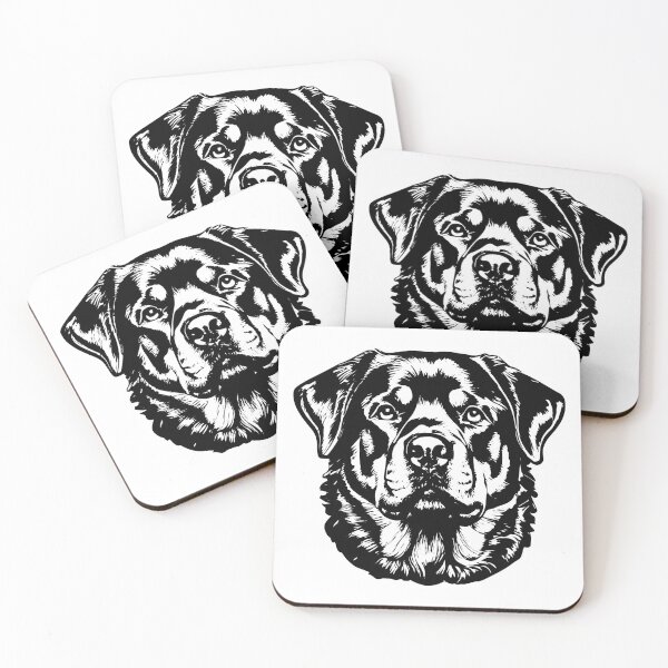 Item preview, Black and White Tattoo Rottweiler designed and sold by Grypis.