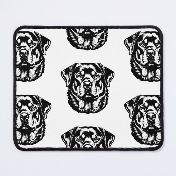 Item preview, Black and White Tattoo Rottweiler designed and sold by Grypis.