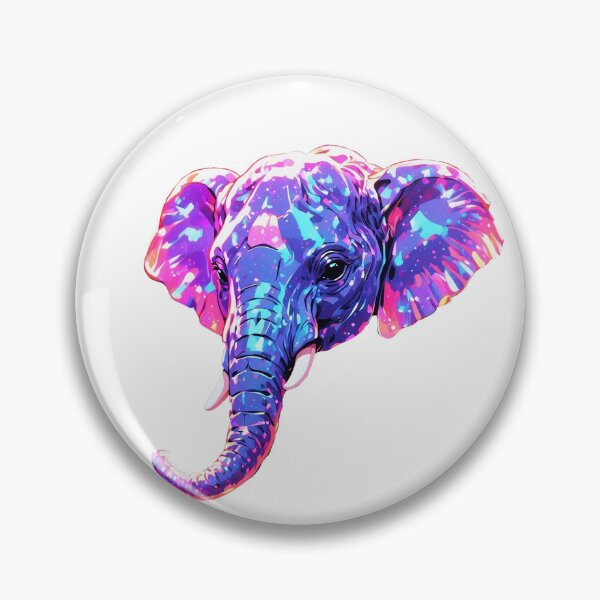 Item preview, Purple elephant head  designed and sold by LevCreates.