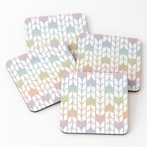 Item preview, Tulip Deco Pattern - Snow + Rainbow Sorbet designed and sold by Irene Estelle.