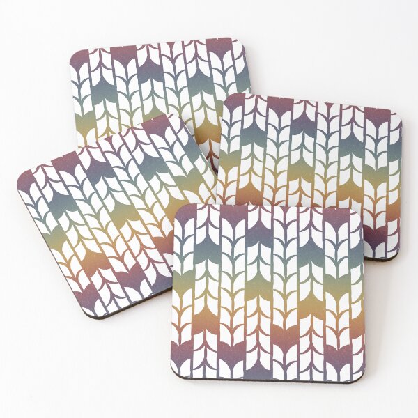 Item preview, Tulip Deco Pattern - Snow + Rainbow Sunset designed and sold by Irene Estelle.