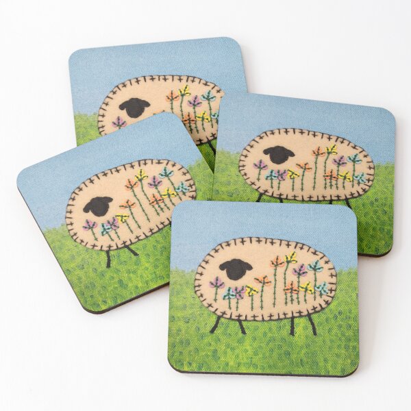 Item preview, Floral Sheep designed and sold by LaLaTextiles.