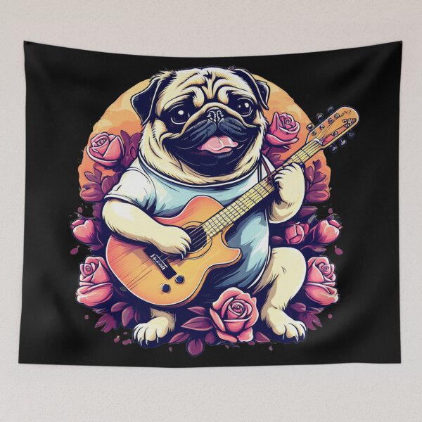 Item preview, Pawsonic Serenade: Pug Strumming designed and sold by studiobrazuka.