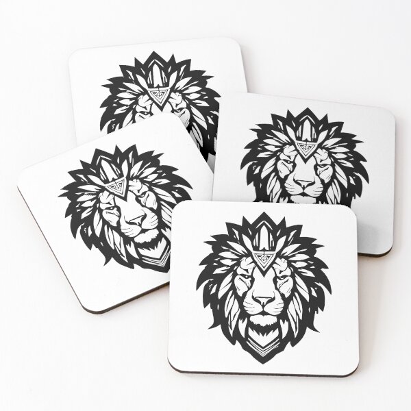 Item preview, Black and White Tattoo Lion designed and sold by Grypis.