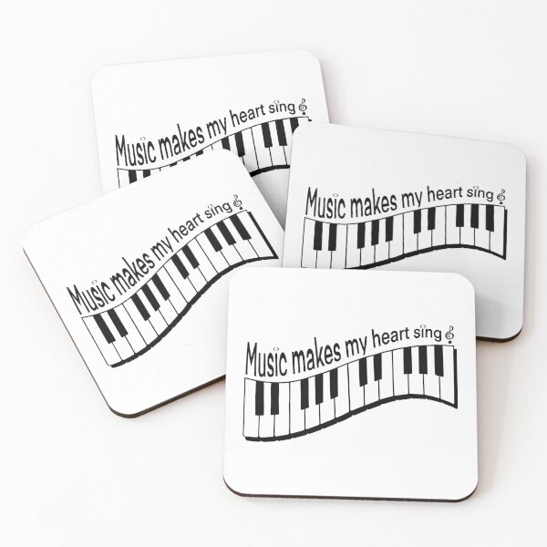 Item preview, "Music Makes My Heart Sing" 4 | Keys Of A Piano designed and sold by LiseHoltArt.
