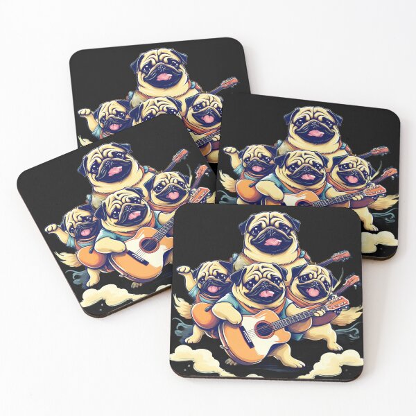 Item preview, Pugs Strumming designed and sold by studiobrazuka.