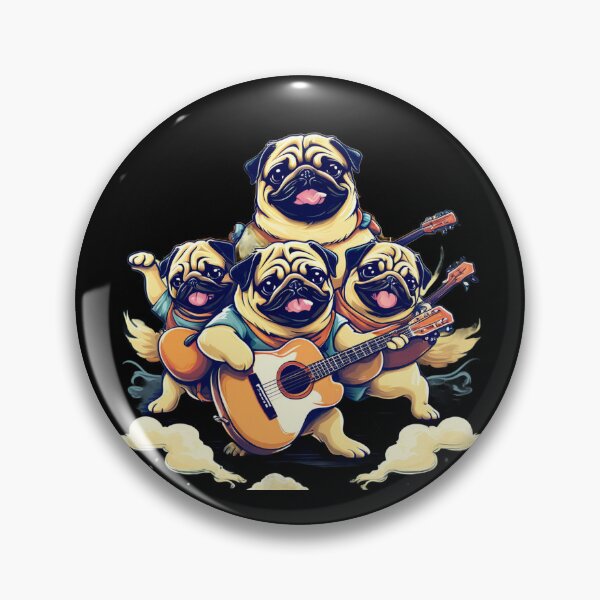 Item preview, Pugs Strumming designed and sold by studiobrazuka.