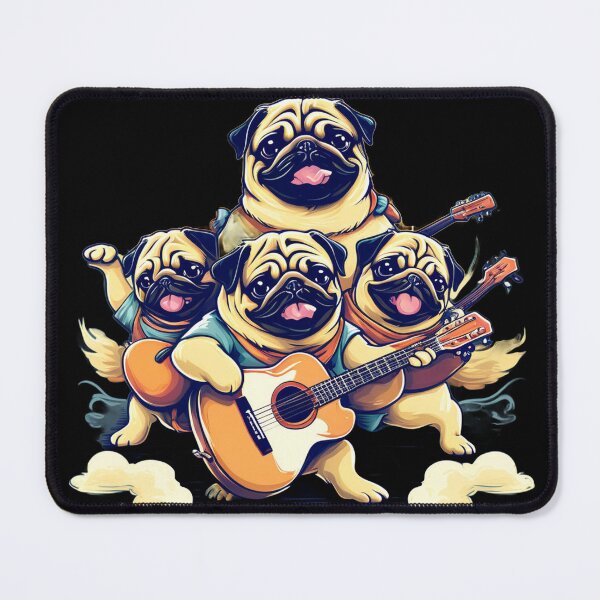 Item preview, Pugs Strumming designed and sold by studiobrazuka.