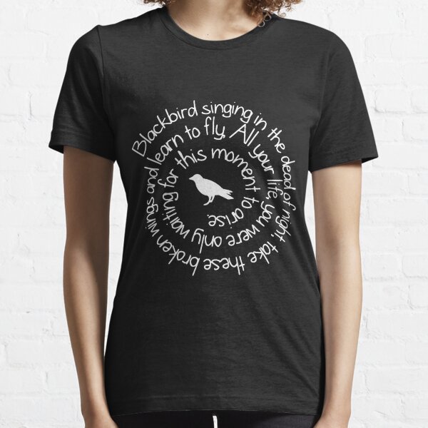 Item preview, Blackbird Singing In The Dead Of Night Shirt Blackbird Beatles designed and sold by AnneLegros.