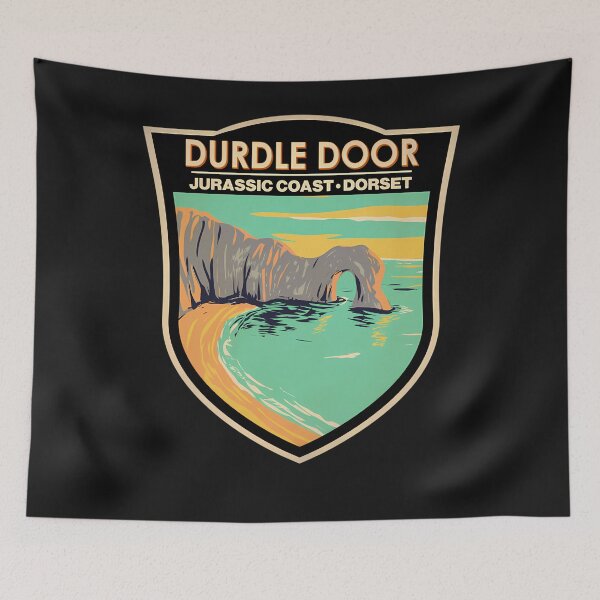 Item preview, Durdle Door On Jurassic Coast In Dorset England Badge designed and sold by JanStoltenberg6.
