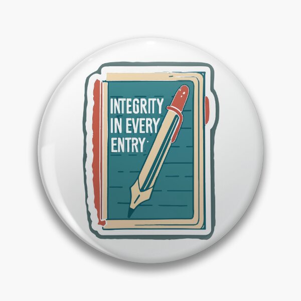 Item preview, Vintage CPA Integrity Ledger & Fountain Pen Design designed and sold by NiftyWrx.