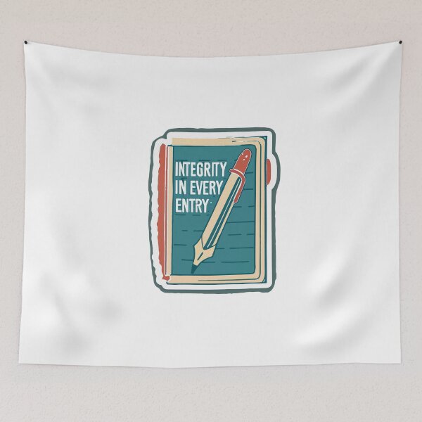 Item preview, Vintage CPA Integrity Ledger & Fountain Pen Design designed and sold by NiftyWrx.