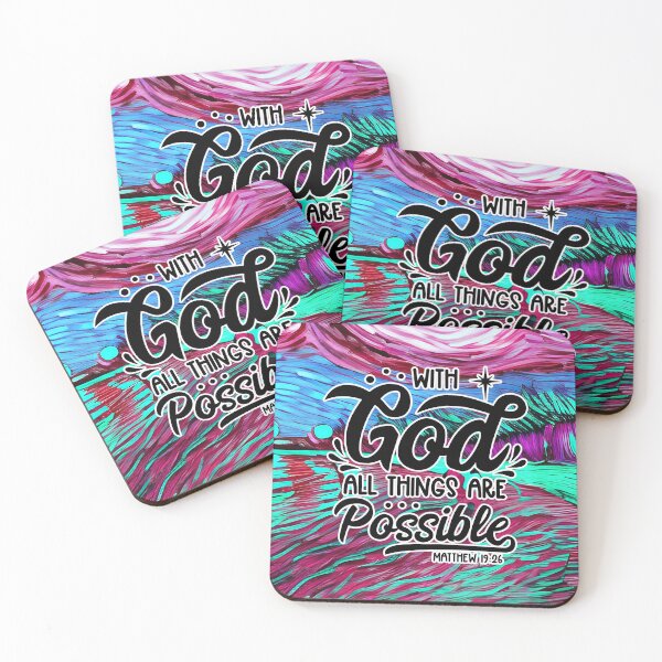 Item preview, Bible Verses About Healing - Matthew 19:26 - abstract Purple Beach Waves Scene designed and sold by SpartanDStore.