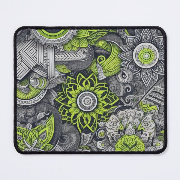 Item preview, Green and Gray Detailed Zentangle Design designed and sold by Blessinger77.