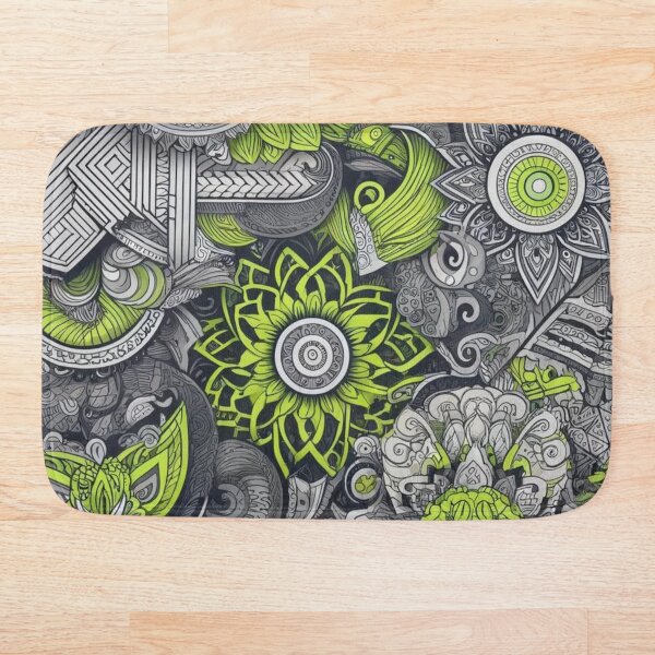 Item preview, Green and Gray Detailed Zentangle Design designed and sold by Blessinger77.