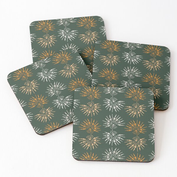 Item preview, Tribal sun - colourful green and orange designed and sold by SerahO.