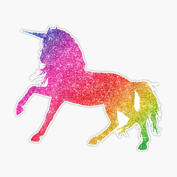 Sparkly Glitter Rainbow Sticker for Sale by Designs111