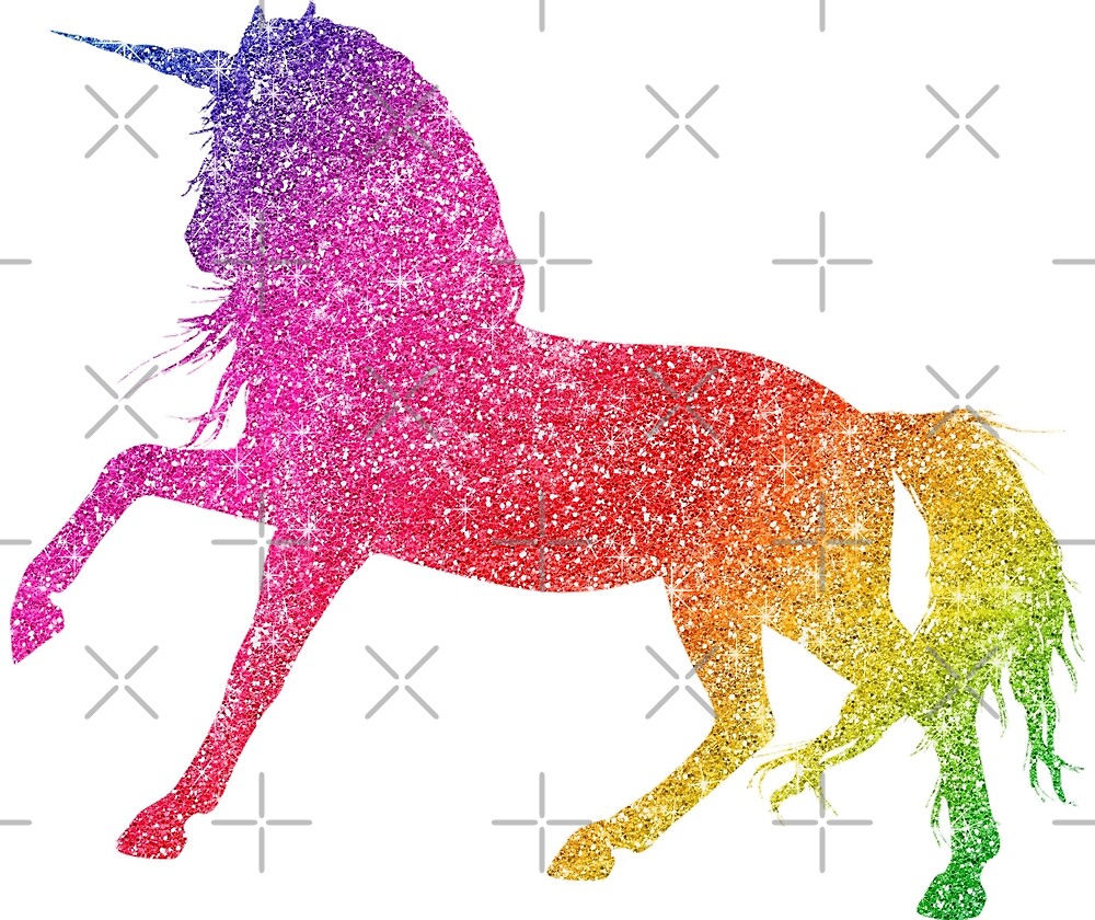 "Rainbow Glitter Sparkle Unicorn " by ColorFlowArt | Redbubble