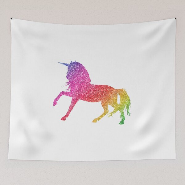 Item preview, Rainbow Glitter Sparkle Unicorn  designed and sold by ColorFlowArt.