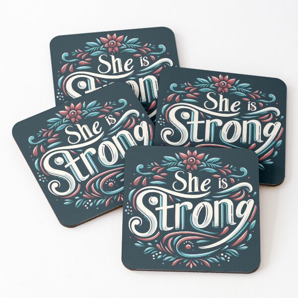 Item preview, She Is Strong, typography designed and sold by maxmaj.