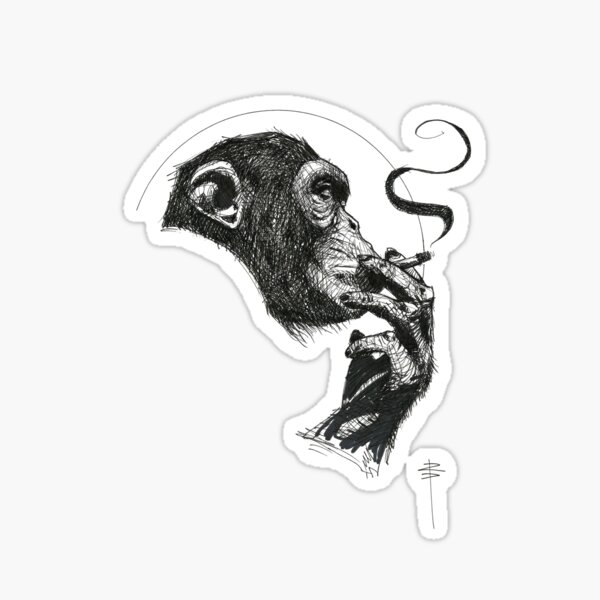 Smoke monkey Sticker