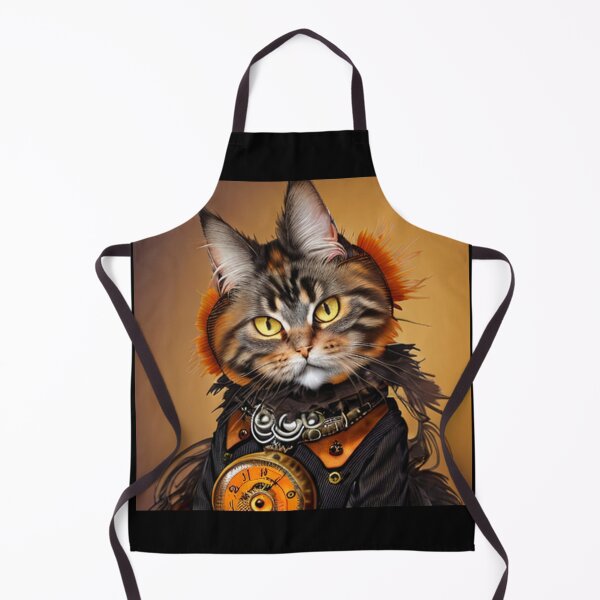 Item preview, Maine coon cat adorable steampunk portrait designed and sold by Astralia.