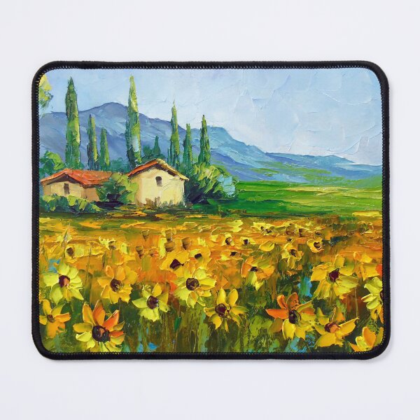 Item preview, Ranch and field of sunflowers designed and sold by Olha Darchuk.