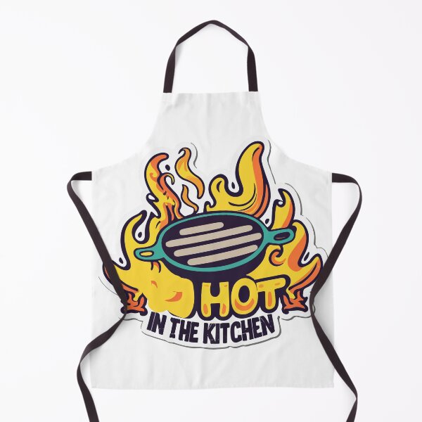 Item preview, Hot in the Kitchen Vintage Cook Pan & Flames designed and sold by NiftyWrx.