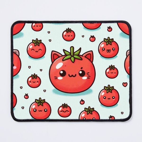 Item preview, Kawaii tomato doodle pattern designed and sold by Thedigital91.