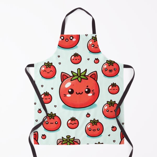 Item preview, Kawaii tomato doodle pattern designed and sold by Thedigital91.