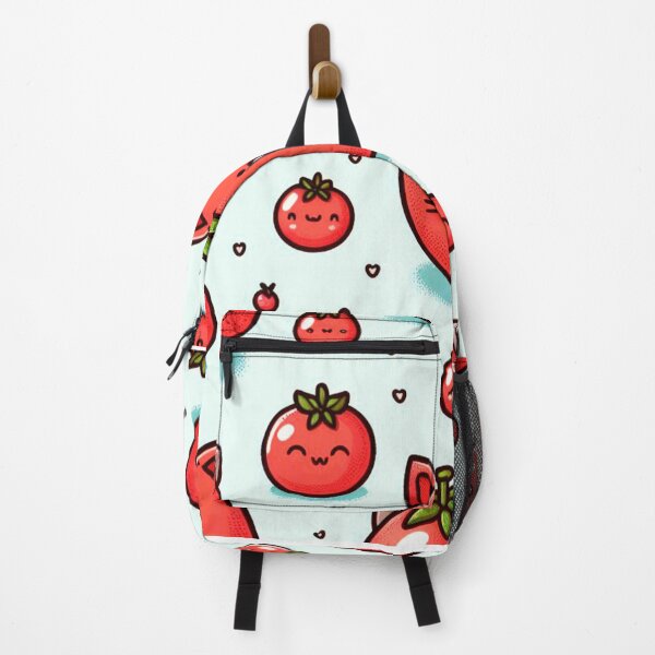 Item preview, Kawaii tomato doodle pattern designed and sold by Thedigital91.