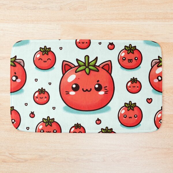 Item preview, Kawaii tomato doodle pattern designed and sold by Thedigital91.
