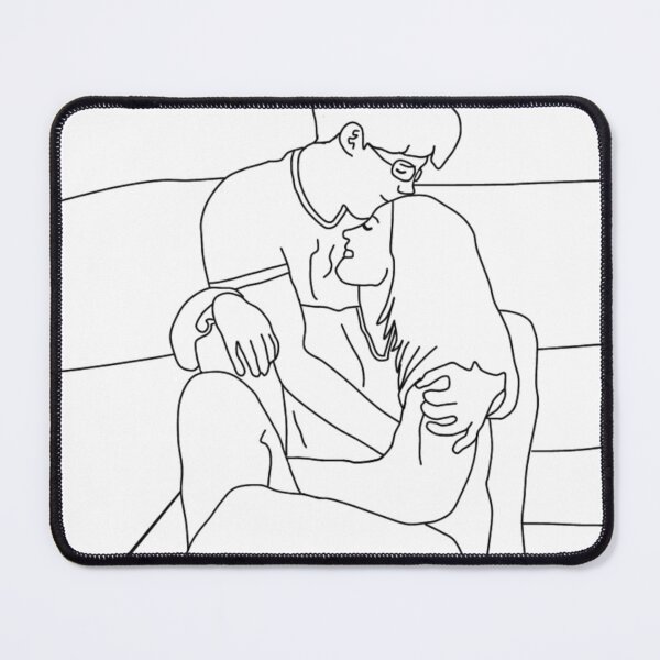 Item preview, Love hug - forehead kiss - Black and white love designed and sold by Wamihugs.