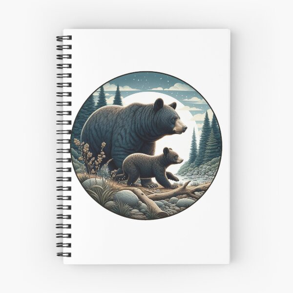 Item preview, Mother bear and her cub, Ursus americanus designed and sold by Jhoseline.
