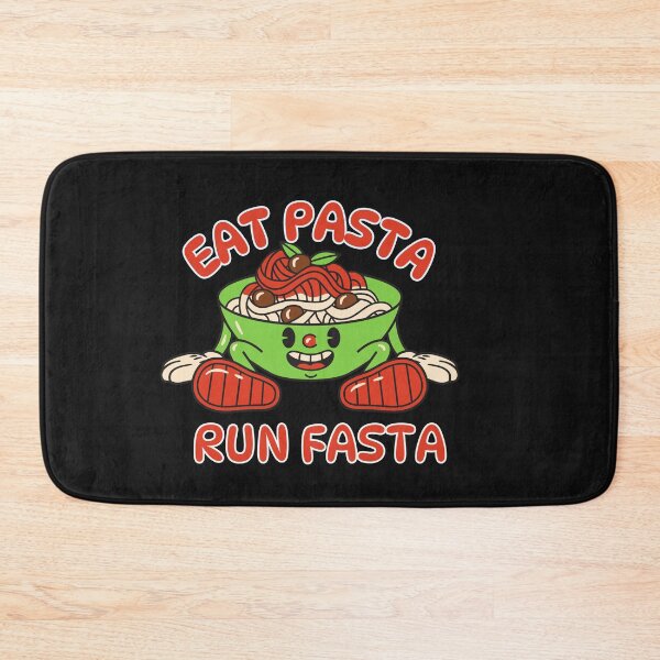 Item preview, Eat Pasta, Run Fasta Funny Food Lover Kawaii Typography Quote designed and sold by thedazzlingmonk.
