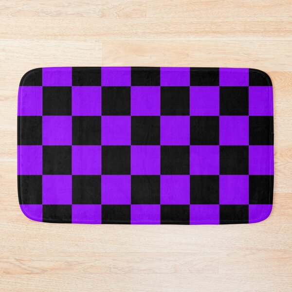 Item preview, Checkered - Black and Violet designed and sold by JustPatterns2.