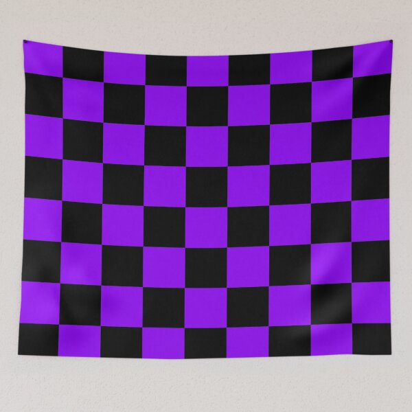 Item preview, Checkered - Black and Violet designed and sold by JustPatterns2.