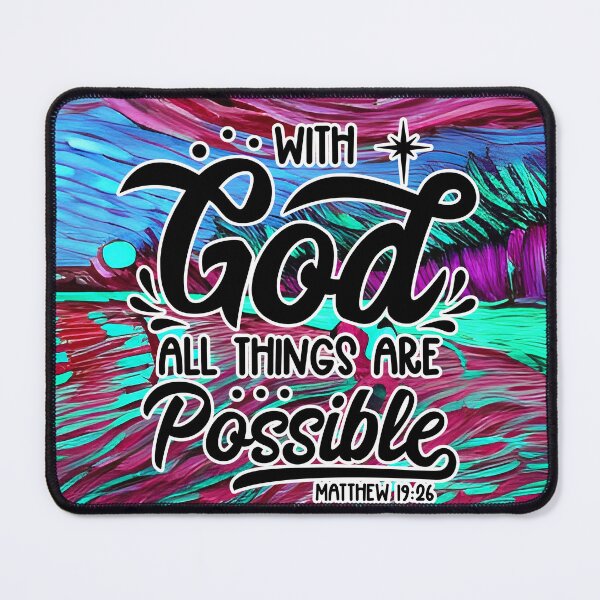 Item preview, Bible Verses About Healing - Matthew 19:26 - abstract Purple Beach Waves Scene designed and sold by SpartanDStore.