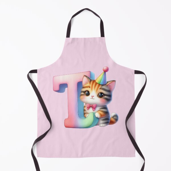 Item preview, Cute Cat Rainbow Letter T designed and sold by NettiesWallArt.